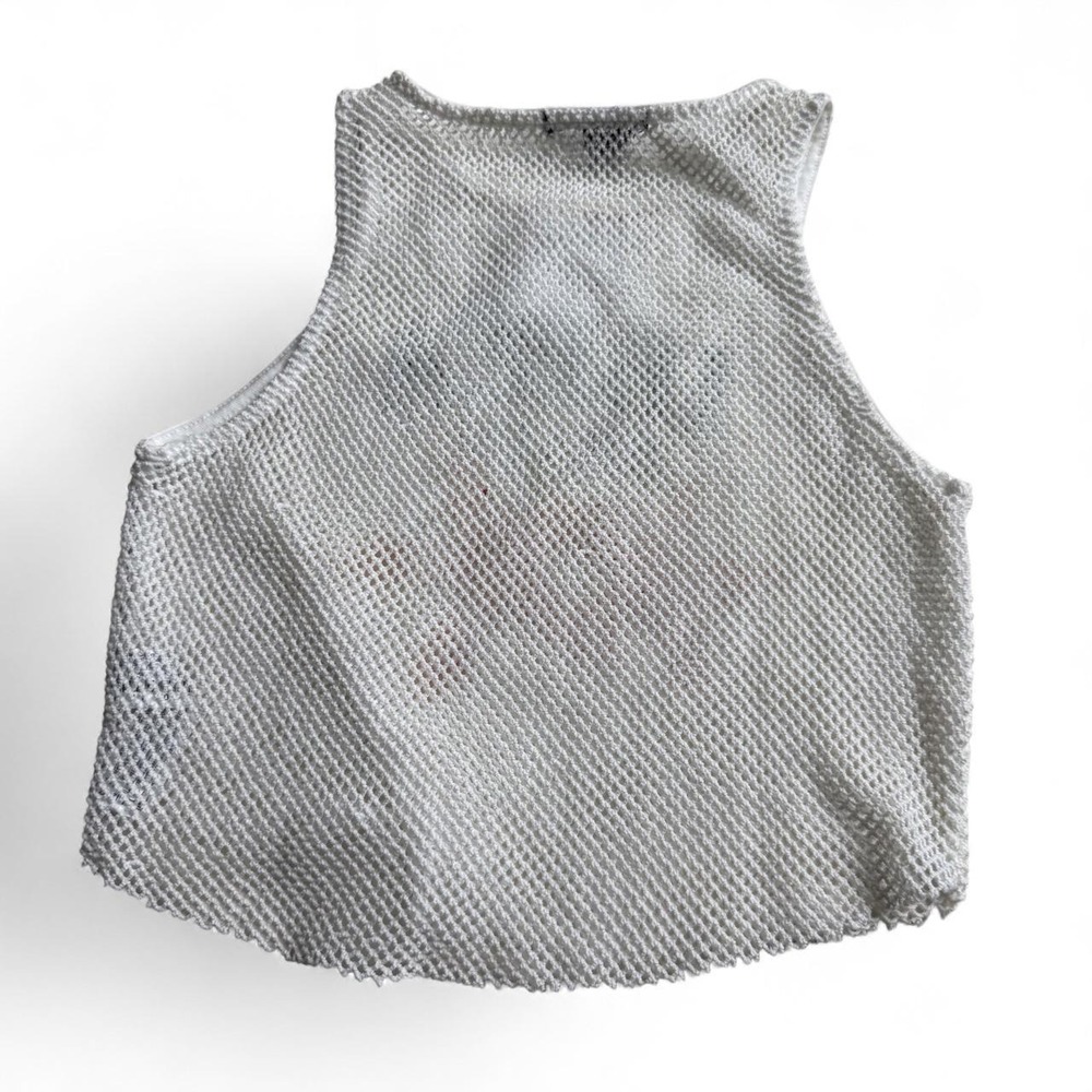 Forever 21 white mesh crop top - Picture 4 of 4